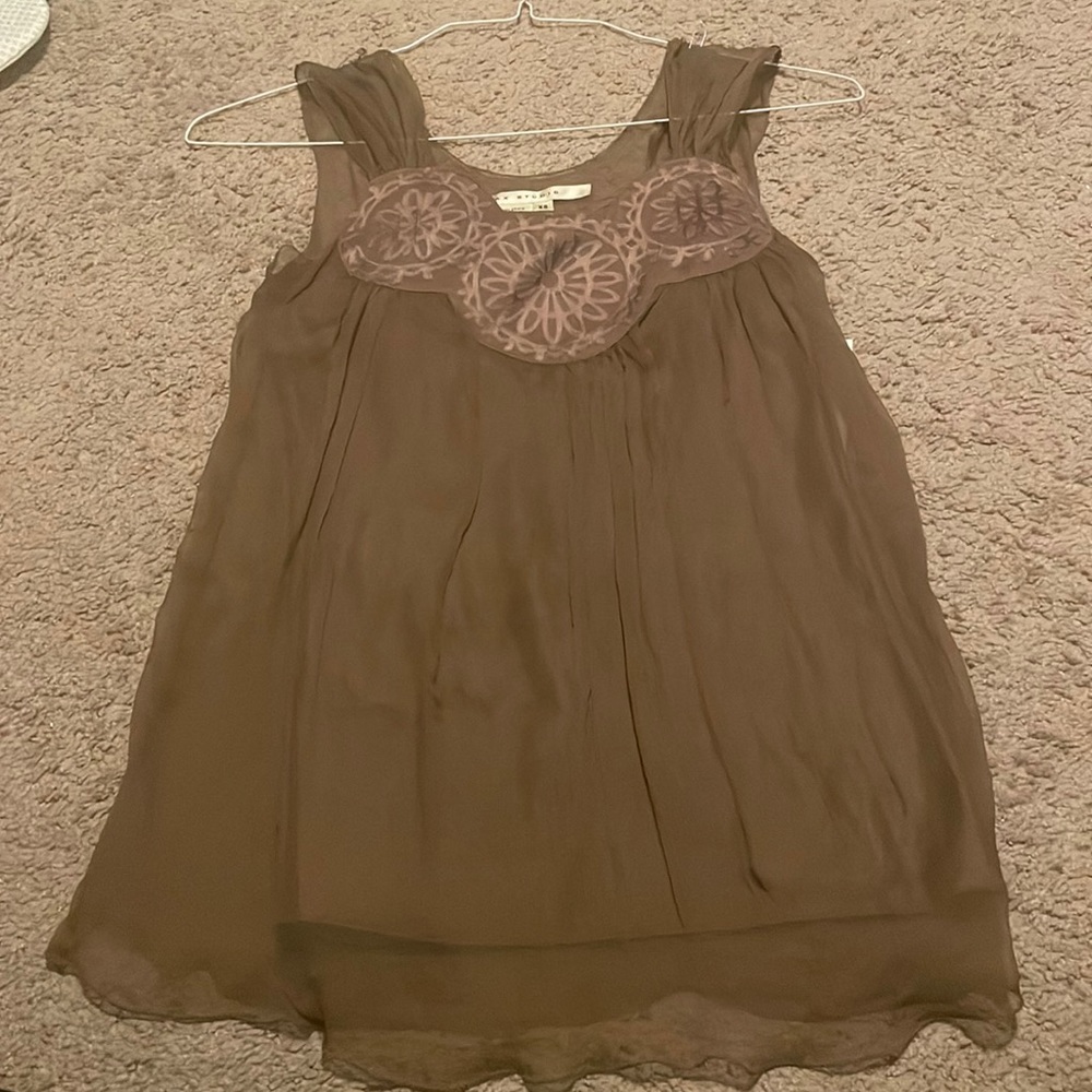Max studio silk blouse